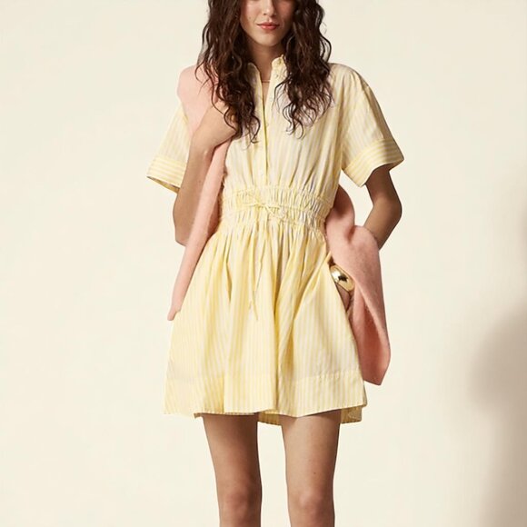 J. Crew Elena mini shirtdress in striped cotton poplin Size 8 - Picture 1 of 13
